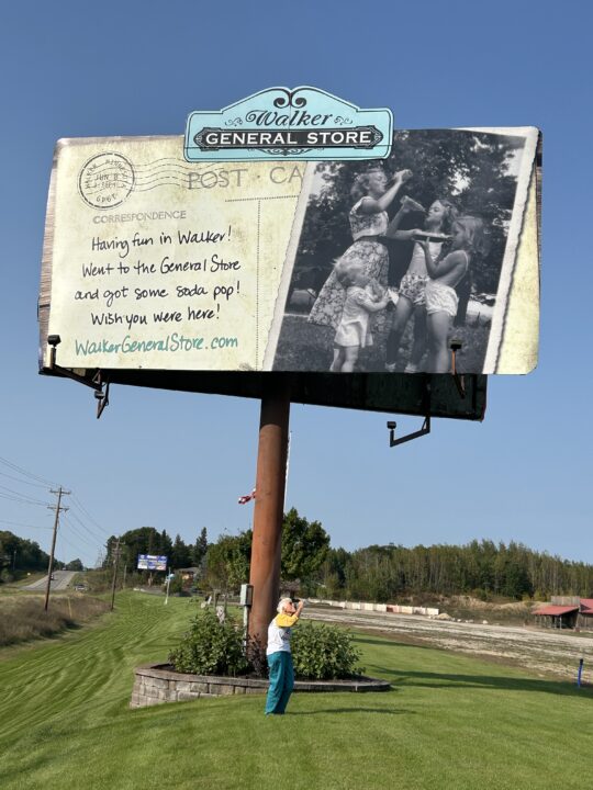 Walker General Store Billboard with Mom